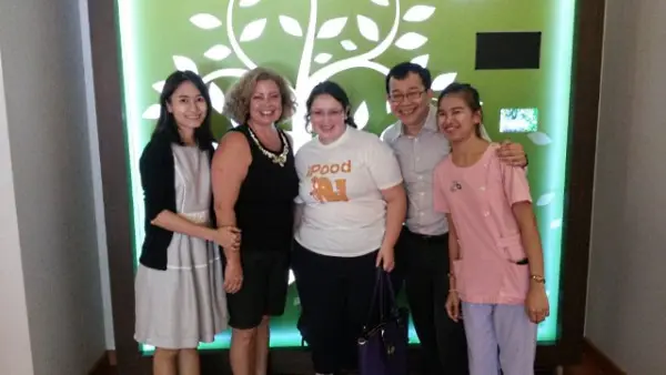 Marina Alonzo with BBH staff during her second treatment for ONH SOD